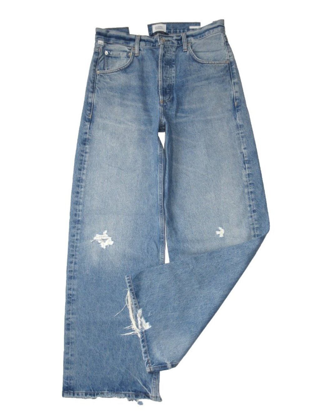 NWT Citizens of Humanity Ayla Baggy in Solano Relaxed Rigid Distressed Jeans 28 - Picture 8 of 11